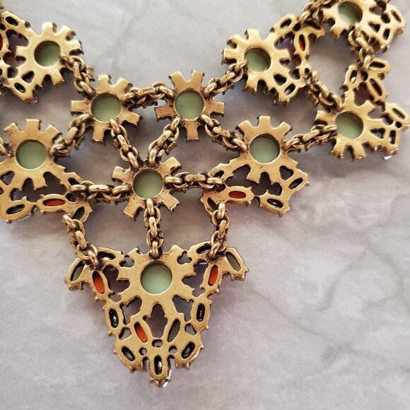 💖 J.Crew RARE HTF Antique Rhinestone Crystal Cluster Statement Necklace 💖 - Picture 14 of 16